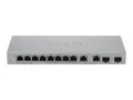 ZyXEL XGS1010-12 v2 12-Port Gigabit UnmanagedSwitch with 8-Port 1G+ 2-Port 2.5G+ - Switch - 1 Gbps