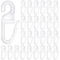 100 Stück überklipshaken Glasklar Hochwertige Robust Stabil und Langlebig Gardinenhaken für Ringe zum Einhängen Curtain Hooks Kräuselband Haken Faltenlegehaken Gardinenringe Gardienenklammer