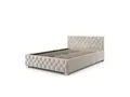 JUSKYS Polsterbett Nizza mit Bettkasten & LED B (Beige, 120 X 200 CM)