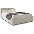 Juskys Polsterbett, Beige, Holzwerkstoff, 120x200 cm, Schlafzimmer, Betten, Polsterbetten