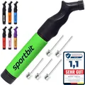 SPORTBIT Ballpumpe mit 5 Nadeln Set - Handpumpensystem zum Aufpumpen - Passt für jeden Sportball Volleyball Basketball Fußball Gymnastik Soccer Ball, Aufblasgerät Luftpumpe