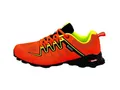 Nowaland Damen Herren Wanderschuhe Bequeme Trail Running Trekkingschuhe Laufschuhe Freizeit Schuhe (Orange-Schwarz-Grün,44)