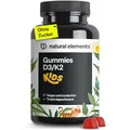 natural elements Vitamin D3 K2 Gummies KIDS – 120 fruchtige Gummies – vegan, zuckerfrei – Tropicalgeschmack – Markenrohstoff K2VITAL® – optimale Dosierung für Kinder – laborgeprüfte Qualität