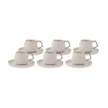 Karaca Kaffeeservice Streamline Saturn Mokkatasse 6 Personen Kaffeetasse Set