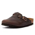 BIRKENSTOCK Classic Boston Leder 860133, Clogs, Braun (Habana 5326), 45 EU (10.5 UK)