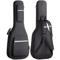 CAHAYA Elektrische Gitarrentasche Premium gepolstertes Gigbag Weicher Gitarrenkoffer ca. 12 mm Dicke Polsterung mit reflektierenden Bändern, Schwarz CY0201