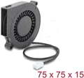 DELOCK 67493 - Radiallüfter 75 x 75 mm, schwarz