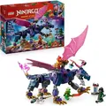 LEGO NINJAGO Rontu der Meisterdrache -Bewegliche Drachen-Figur mit Shootern - 4 Minifiguren, inkl. Lloyd, Sora & Wyldfyre - Ninja-Spielzeug für Ki... - Bronze