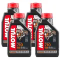 Set 4LT Motoröl Motorrad MOTUL 710 2T 100% Kunststoff Jaso Fd Ester Road/Off
