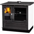 EEK A+ Holzherd Plamen 910 weiß, externe Zuluft, Dauerbrandherd