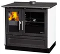 EEK A+ Holzherd Plamen 910 weiß, externe Zuluft, Dauerbrandherd
