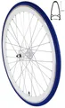 REDONDO 28 Zoll Vorderrad Singlespeed Fixie Laufrad Felge Weiß Blau + Reifen