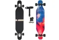 FunTomia Longboard Longboard in 3 Flex Stufen Camber Ahornholz + T-Tool mit LED Rollen, Camber Twin Tip