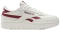 Reebok Damen Club C Double Revenge Sneaker, Chalk/Chalk/Classic Burgundy, 37 EU