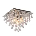 CRIS LED Deckenleuchte Ø32CM – 3-flammig, Chrom & funkelnde Lichteffekte