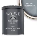Metallschutzlack 4in1 Metalllack Metallfarbe Metallschutzfarbe W908 Silbergrau - 750ml