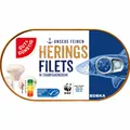 Gut&Günstig Heringsfilets in Champignoncreme mit Champignonstückchen 200g Dose