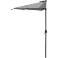 casa.pro Halb-Sonnenschirm, Grau, Textil, Metall, 300x150 cm, Sonnen- & Sichtschutz, Sonnenschirme
