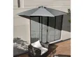 casa.pro Sonnenschirm, »Eger« Halbschirm Kurbelschirm 230x300x150cm Grau