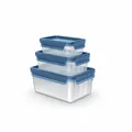 Emsa Frischhaltedosen-Set Clip & Close Eco 3-tlg., PP-Kunststoff, 0.55+1+2.2 L