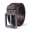 Cartvelli Premium Ledergürtel Herren Dunkelbraun 115cm Made in Germany mit Geschenkbox Echt-Leder Herrengürtel braun Vollleder Jeansgürtel Leder Gürtel 40mm Anzug jeans chino pants M24db-115