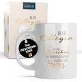 Amari ® Beste Kollegin Tasse - Geschenk für Arbeitskollegin - Dankeschön Kollegin Tasse - Beste Arbeitskollegin Kaffeebecher, Teetasse
