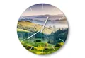 DEQORI Wanduhr 'Blick über Karpaten' (Glas Glasuhr modern Wand Uhr Design Küchenuhr)
