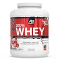 All Stars 100% WHEY PROTEIN 2270g I Eiweiß-Pulver mit Whey-Konzentrat & Isolat I leckeres Low-Fat Powder I hochwertiges Protein-Pulver I cremiger Protein-Shake mit Strawberry-Flavour