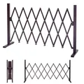 Absperrgitter HWC-B34, Scherengitter Rankhilfe Tierschutzgitter ausziehbar, Alu braun - Höhe 103cm, Breite 31-261cm