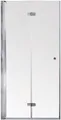 Sanotechnik Dusch-Falttür "Sanoflex Duet", grau (chromfarben), B/H: 195cm, nur linksmontierbar,mit Antikalk-Versiegelung