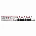 Uni-Gerätehalter, 6 Halter + 1 Meter Schiene, silber/schwarz/rot