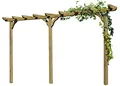 Gartenpirat Pergola aus Holz Torbogen Rankhilfe Länge 450 cm Pfosten 9x9cm