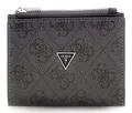 GUESS Milano Bifold Top Zip Wallet Geldbörse Black dunkelgrau schwarz Neu