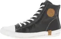 Andrea Conti Damen Stiefelette High Top Sneaker lässig mit Highlights 0025902, Größe:38 EU, Farbe:Schwarz