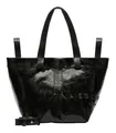 LIEBESKIND BERLIN Elvira Paper Touch Crinkle Shopper S Schultertasche Black Neu