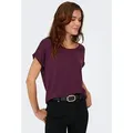 ONLY T-Shirt ONLMOSTER – Kurzarmshirt mit Aufschlag und klassischem Look Viskosemischung, regular fit rot XS (34)