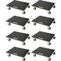 PROREGAL Mega Deal 8x Profi Transportroller HERCULES 50x50cm Traglast 150kg 4 Gummirollen & Griff Siebdruckplatte Rollbrett Möbelroller Transporthilfe