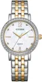 CITIZEN EL3106-59D Damen Uhr Armbnduhr Wasserdicht Analog 31 mm silber/ gold