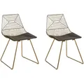 Beliani Esszimmerstuhl, Gold, Metall, 1-Sitzer, 51x79x48 cm, Esszimmer, Stühle, Esszimmerstühle, Vierfußstühle