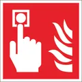Hinweisschild Brandmelder Folie selbstklebend (B x H) 200mm x 200mm ISO 7010 1St.