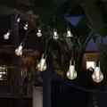 LED Lichterkette GLÜHBIRNE - 20 Filament LED - L: 9,5m - koppelbar bis 100 LED - Trafo - für Außen - Transparent