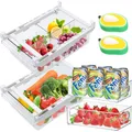 Kühlschrank Schubladen,Kühlschrank Organizer Schublade und 2 KühlschrankBehäl...