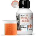 REAVET Lachsöl Katze 100ml, Omega 3 & 6 Barf Öl Hochdosiertes Fischöl Katze in Lebensmittelqualität