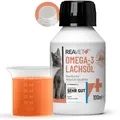 REAVET Lachsöl Katze 100ml, Omega 3 & 6 Barf Öl, Hochdosiertes Fischöl Katzen