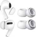 MMOBIEL 2 Paar Ersatz-Ohrstöpsel für AirPods Pro - Silikon Ohrstöpsel 1xM 1xL – Weiß
