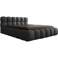 Designer Polsterbett Boston Bouclé mit Stauraum 140x200 Grau 38 Latten - Grau