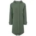 Zwillingsherz Parka "Keep Smiling" Druckknöpfe, Kapuze, Reißverschluss, Seitliche Taschen grün S (36)