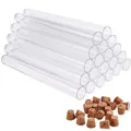 Reagenzgläser Kunststoff Transparent mit Korken 20ml 20 Stk Set Röhrchen
