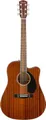 Fender CD-60SCE Dreadnought Elektroakustikgitarre, Mahagoni, Inklusive kostenloser virtueller Kurse auf Fender Play