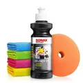 Sonax Profiline Politur Set Cut&Finish Schleifpaste Polierpads Tücher 250ml